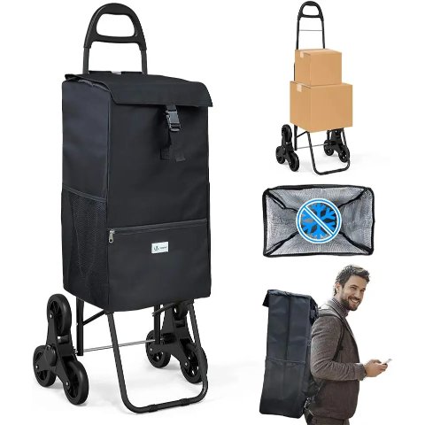 VOUNOT 折叠保温购物车 35L 黑色