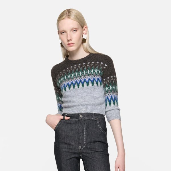 费雪岛圆领毛衣