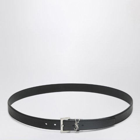 Saint Laurent Cassandre 黑色腰带