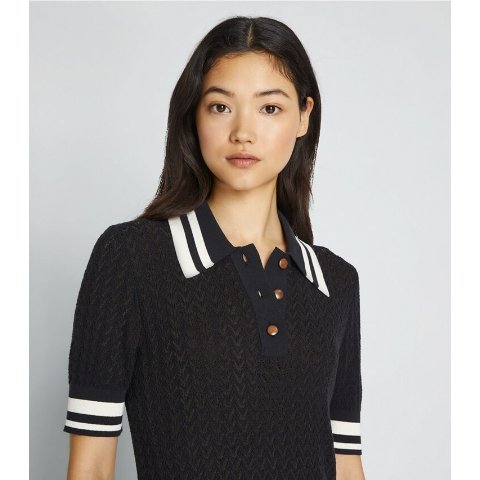 Tory BurchCOTTON POINTELLE POLO