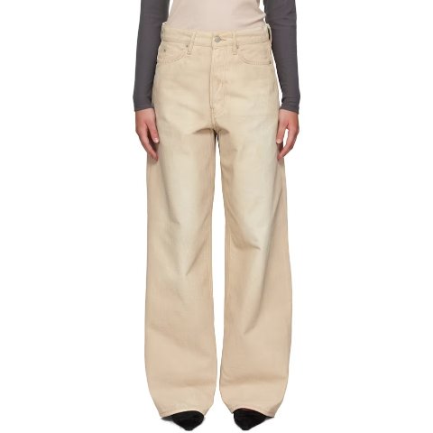 Beige  复古宽松牛仔裤