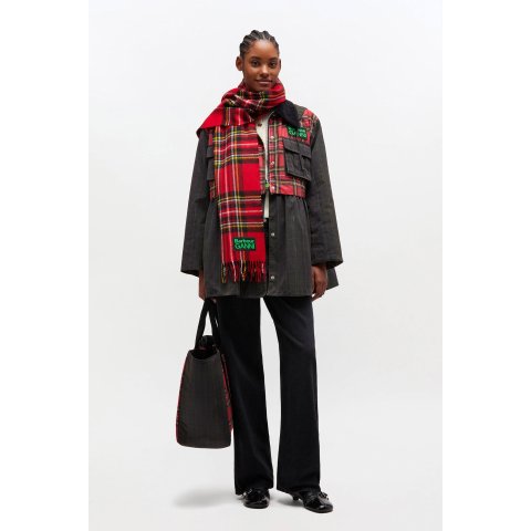 GanniPeplum Wax Jacket Tartan