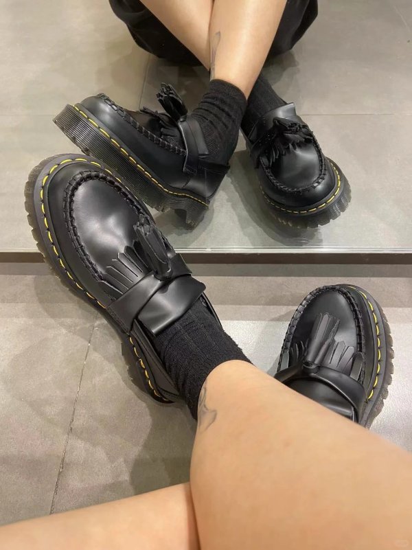 Adrian Bex 黑色皮乐福鞋