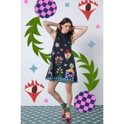 Mooncircus 平纹针织连衣裙