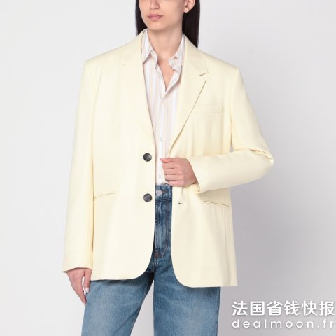 Ami Paris 羊毛夹克 黄奶油色