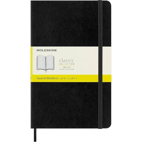 Moleskine经典方格本 黑色 A5