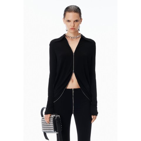 Alexander WangBack Zip Shirt Crepe Jersey