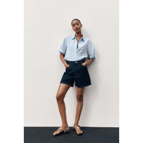 Z1975 高腰牛仔短裤