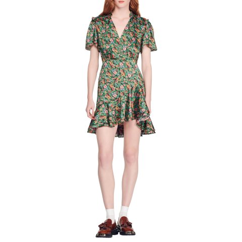 SandroMarta Floral Ruffle Minidress