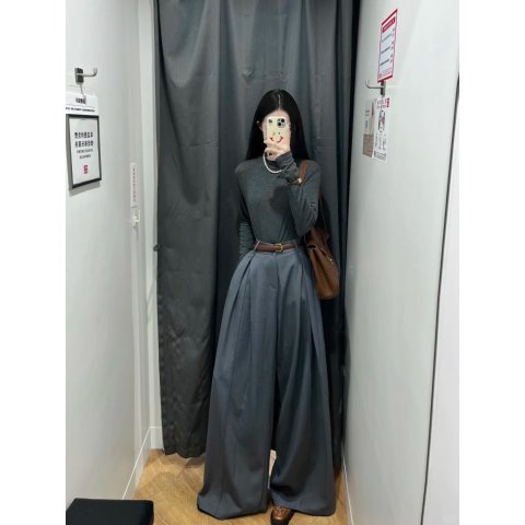 羊绒高领毛衣 格雷灰