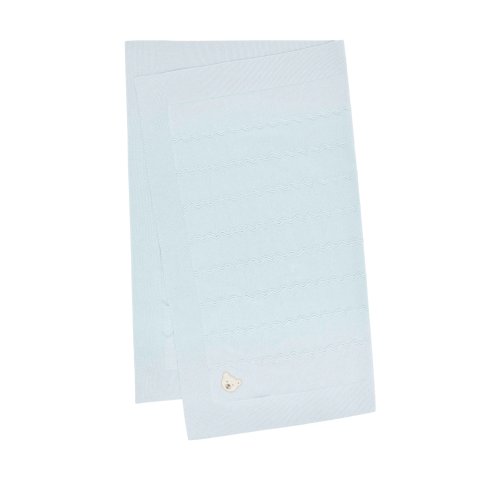 Steiff浅蓝针织毯