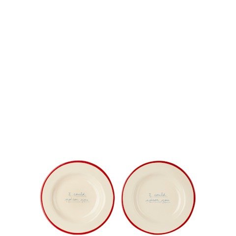 ‘I Could Poison You’点心盘套装 白红色