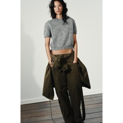 短袖针织套头衫