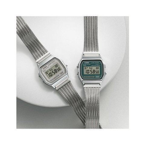 CASIO Mesh 银色表盘不锈钢表带