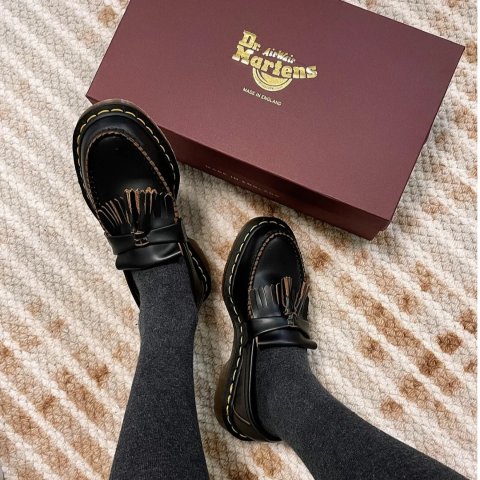 Dr. MartensAdrian 黑色流苏乐福鞋