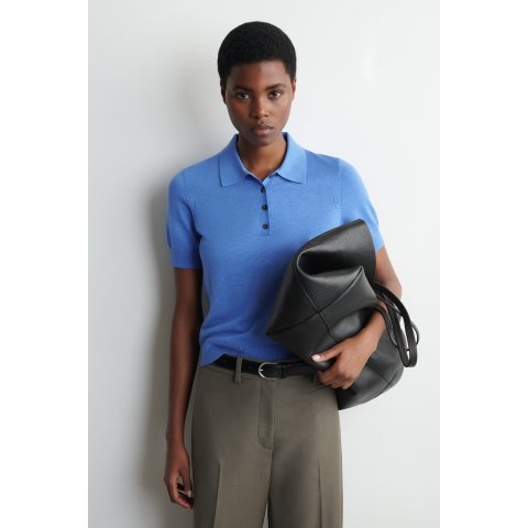 Shrunken 羊毛混纺短袖POLO衫