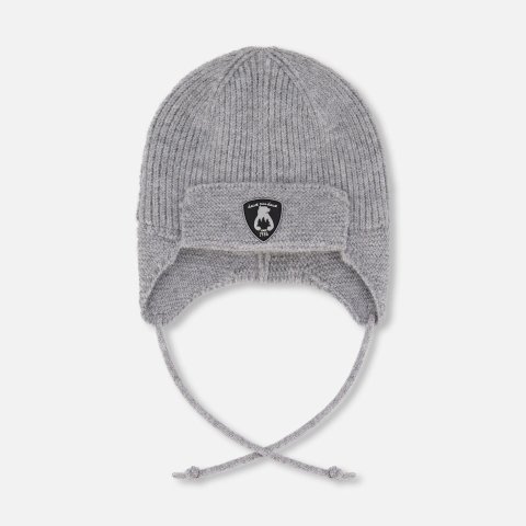 Lined 婴儿针织帽 灰色