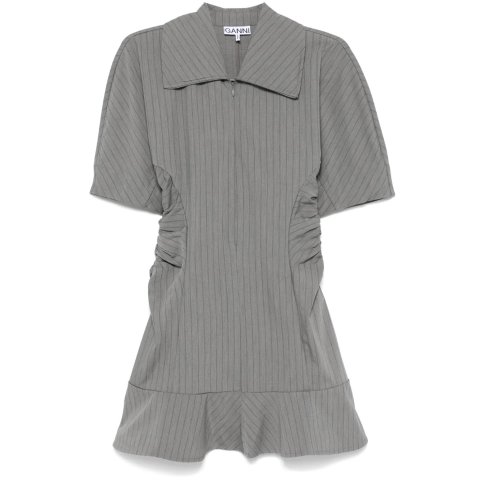 条纹迷你连衣裙