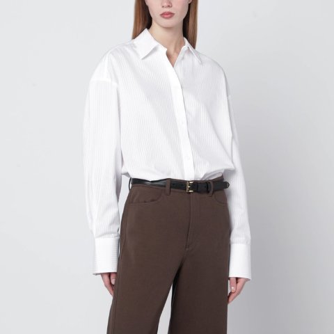 Oversize 条纹白衬衫