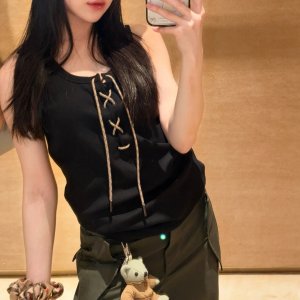 BurberryCOTTON BLEND 格纹背心@ECHO