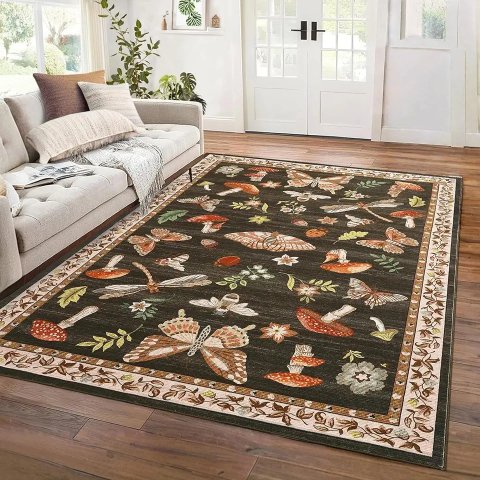 CAROMIO 现代客厅地毯 160x230cm 棕色