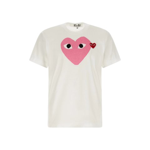 COMME DES GARCONS PLAYRed Emblem T恤 白色款
