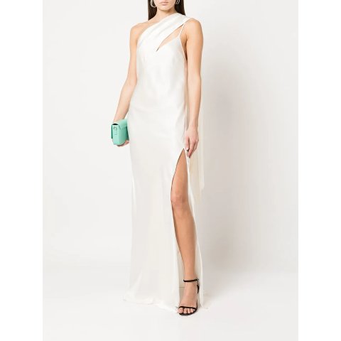 Michelle Mason 垂坠丝绸拼接礼服