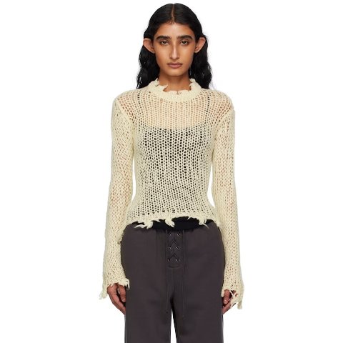 Beige 短款毛衣 米色