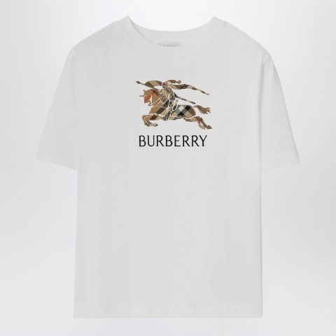 Burberry EKD格纹白色棉T恤