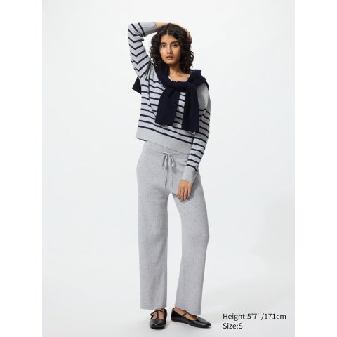 罗纹针织女裤 可水洗