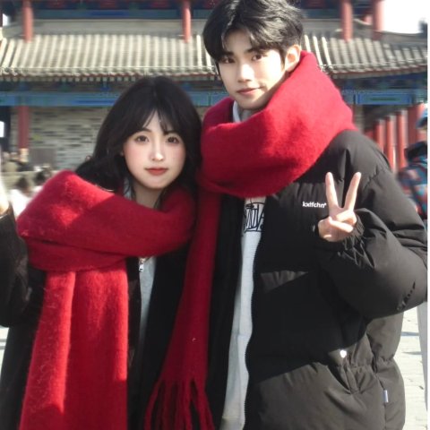 Fringed 马海毛流苏围巾