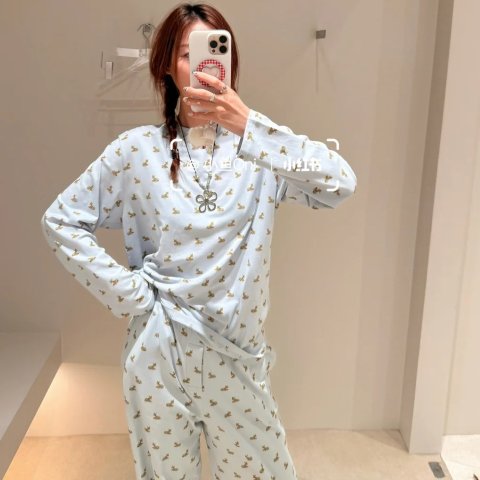 Boyfriend 长袖T恤宽松裤套装