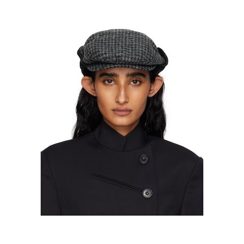 Harris Tweed 折叠单车帽 黑灰色