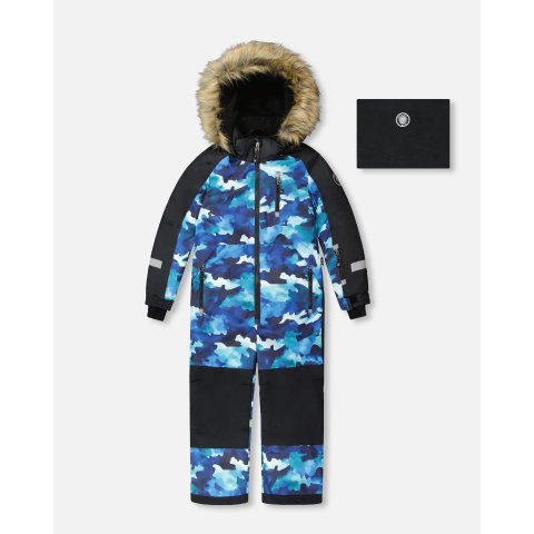迷彩儿童滑雪服 