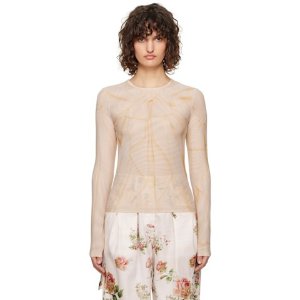 Brown Ribbon 网纱长袖T恤