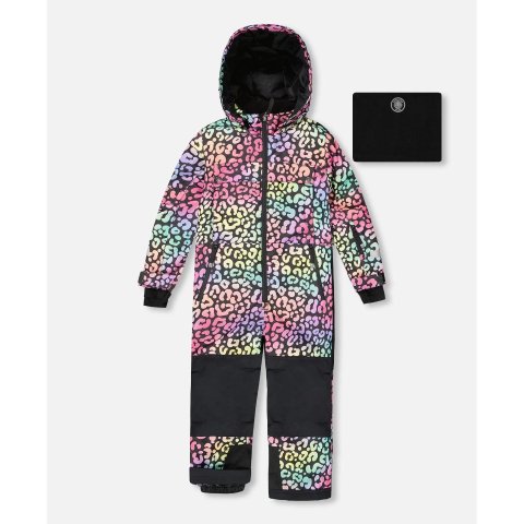 One-Piece 彩虹豹纹滑雪服