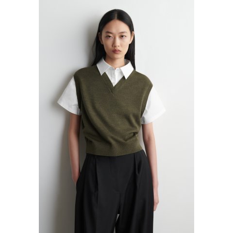 Layered 美丽诺羊毛马甲