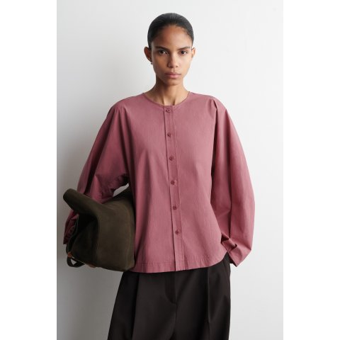 Gathered Pima棉女衬衫