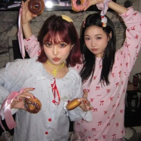 Boyfriend 长袖T恤宽松裤套装