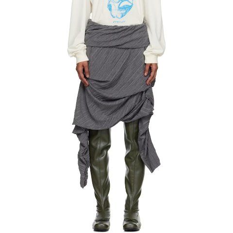 Pleats 灰色百褶中裙