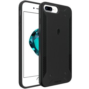 iPhone 7/7 Plus Case, Poetic QuarterBack, Black/Clear