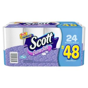Scott Extra Soft Toilet Paper 24 Double Rolls