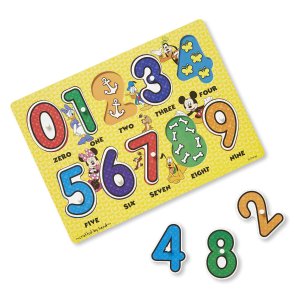 Melissa & Doug Mickey Mouse Clubhouse Wooden Numbers Peg Puzzle