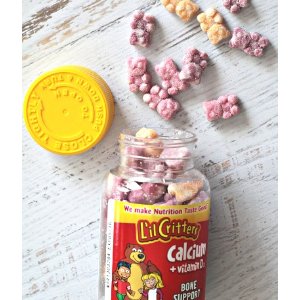 L'il Critters 小熊儿童维他命D+钙水果味软糖, 150粒