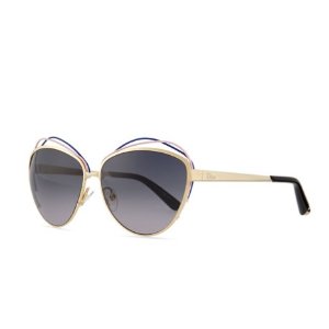 Dior Golden Metal Butterfly Sunglasses with Wire, Blue/Pink @ Bergdorf Goodman