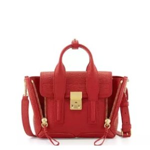 3.1 Phillip Lim Pashli Mini Leather Satchel Bag, Red @ Neiman Marcus