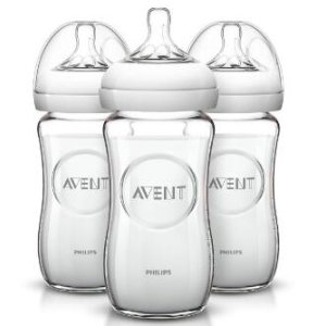 Philips AVENT Natural Glass Bottle 8 Ounce Pack of 3