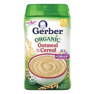 Gerber Organic Single-Grain Oatmeal Baby Cereal, 8 oz (Pack of 6)