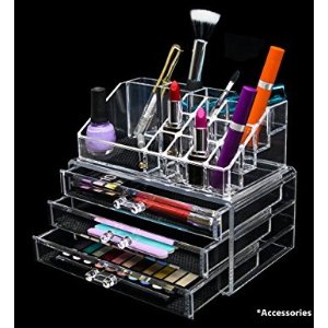 Novel Box Ultra Clear Acrylic Cosmetic & Jewelry 2-Piece Storage Organizer