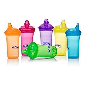 Nuby No-Spill Cup with Dual-Flo Valve, 9 Ounce, Colors May Vary